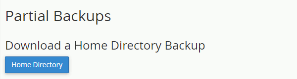 Download a Home Directory Backup Button